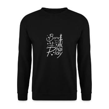 Violoniste né pour jouer du violon - Sweat-shirt Unisexe - noir - Devant - Alina (178cm) & Michal (187cm)