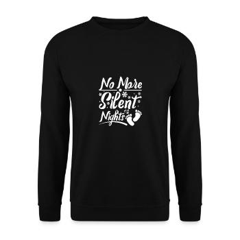 Devenir maman et papa, fini les nuits silencieuses - Sweat-shirt Unisexe - noir - Devant - Alina (178cm) & Michal (187cm)