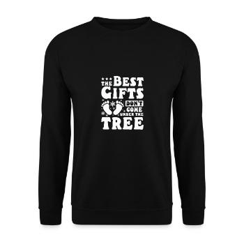 Christmas pregnant baby best gift - Unisex Pullover - Schwarz - Vorne - Alina (178cm) & Michal (187cm)