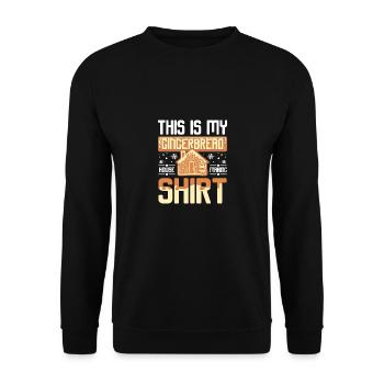 C’est la fabrication de ma maison de pain ginga - Sweat-shirt Unisexe - noir - Devant - Alina (178cm) & Michal (187cm)