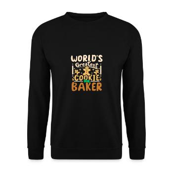 World's greatest christmas cookie baker - Unisex Sweatshirt - black - Front - Alina (178cm) & Michal (187cm)