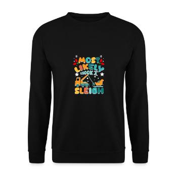 Le plus susceptible d’accrocher un conducteur de dépanneuse de traîneau - Sweat-shirt Unisexe - noir - Devant - Alina (178cm) & Michal (187cm)