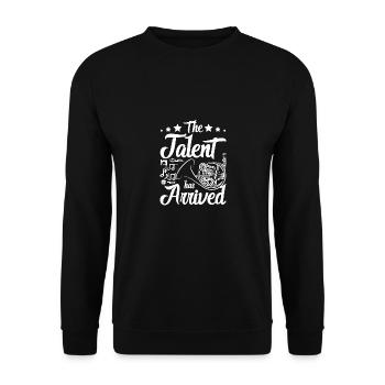 French horn player, the talent has arrived - Unisex Sweatshirt - black - Front - Alina (178cm) & Michal (187cm)