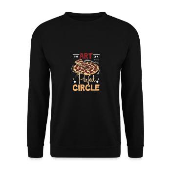 L’art d’un cercle de pizza parfait - Sweat-shirt Unisexe - noir - Devant - Alina (178cm) & Michal (187cm)