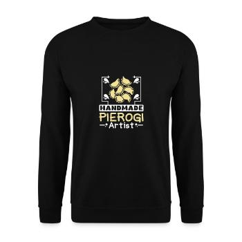 Handmade pierogi artist - Unisex Pullover - Schwarz - Vorne - Alina (178cm) & Michal (187cm)