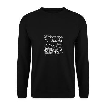 My accordion speaks when words fail - Unisex Sweatshirt - black - Front - Alina (178cm) & Michal (187cm)