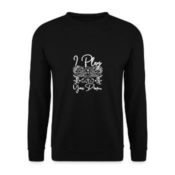 I play maracas you dance - Unisex Sweatshirt - black - Front - Alina (178cm) & Michal (187cm)