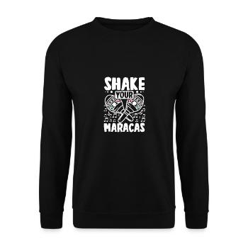 Mexican Shake your Maracas - Unisex Sweatshirt - black - Front - Alina (178cm) & Michal (187cm)