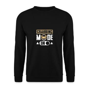 Crab fishing Crabbing mode on - Unisex Sweatshirt - black - Front - Alina (178cm) & Michal (187cm)