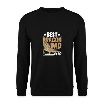 Fathers day Best bearded dragon dad ever - Unisex Sweatshirt - black - Front - Alina (178cm) & Michal (187cm)