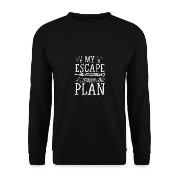 Mon plan d’évasion joue du hautbois - Sweat-shirt Unisexe - noir - Devant - Alina (178cm) & Michal (187cm)