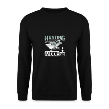 Mode chasse sur fauconnier - Sweat-shirt Unisexe - noir - Devant - Alina (178cm) & Michal (187cm)