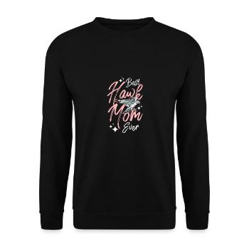 Mothers day Falconer best hawk mom ever - Unisex Pullover - Schwarz - Vorne - Alina (178cm) & Michal (187cm)