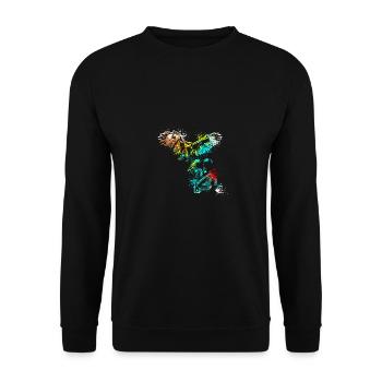 Splash art faucon faucon fauconnier - Sweat-shirt Unisexe - noir - Devant - Alina (178cm) & Michal (187cm)