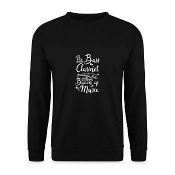 La clarinette basse est le bacon de la musique - Sweat-shirt Unisexe - noir - Devant - Alina (178cm) & Michal (187cm)