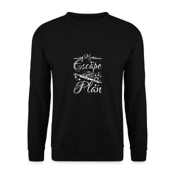 Mon plan d’évasion, jouer de la clarinette basse - Sweat-shirt Unisexe - noir - Devant - Alina (178cm) & Michal (187cm)