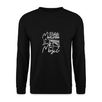Marimba is the bacon of music - Unisex Pullover - Schwarz - Vorne - Alina (178cm) & Michal (187cm)