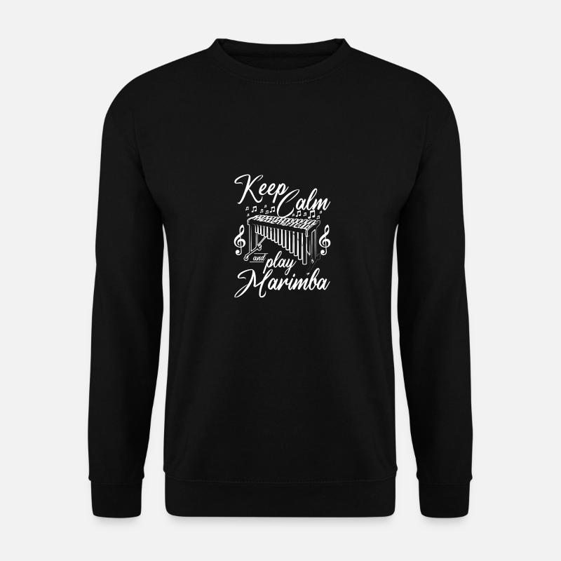 Keep calm and play marimba - Unisex Pullover - Schwarz