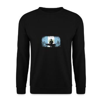 Guatemala flag marimba player marimbist - Unisex Pullover - Schwarz - Vorne - Alina (178cm) & Michal (187cm)