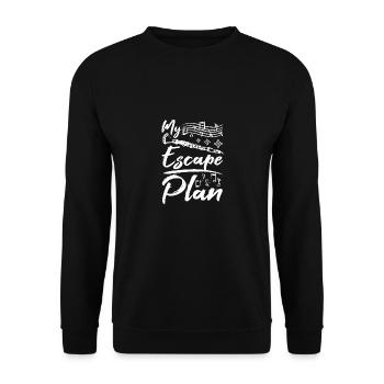 Mon plan d'évasion joue de la clarinette - Sweat-shirt Unisexe - noir - Devant - Alina (178cm) & Michal (187cm)