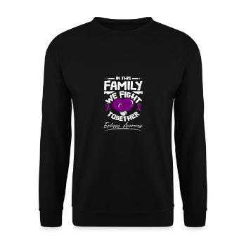 In this family we fight together - Unisex Sweatshirt - black - Front - Alina (178cm) & Michal (187cm)