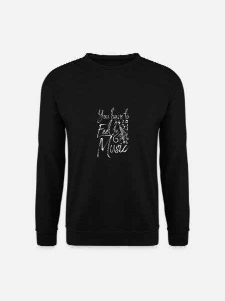 Play recorder, you have to feel the music - Unisex Pullover - Schwarz