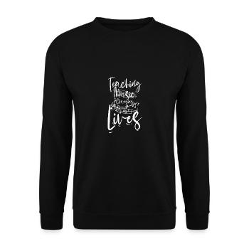 Teaching music changing lives - Unisex Sweatshirt - black - Front - Alina (178cm) & Michal (187cm)