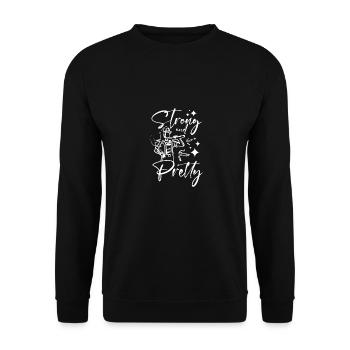 Strong and pretty firewoman - Unisex Sweatshirt - black - Front - Alina (178cm) & Michal (187cm)