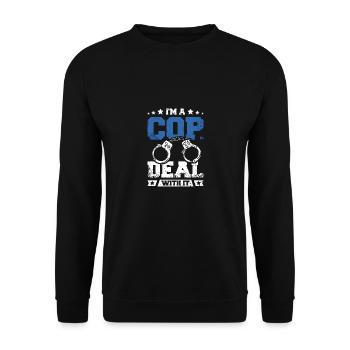 Policier, je suis un flic, je m’en occupe - Sweat-shirt Unisexe - noir - Devant - Alina (178cm) & Michal (187cm)