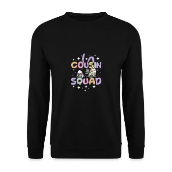 Easter Bunnies Cousin Bunny squad - Unisex Sweatshirt - black - Front - Alina (178cm) & Michal (187cm)