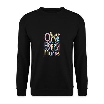 Lapins de Pâques une infirmière houblonnée - Sweat-shirt Unisexe - noir - Devant - Alina (178cm) & Michal (187cm)