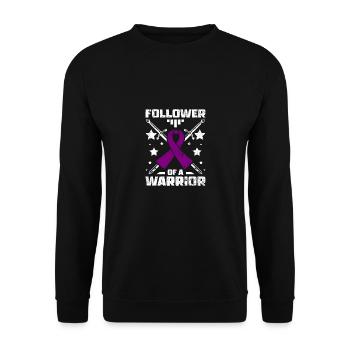 Follower of a warrior, epilepsy awareness - Unisex Sweatshirt - black - Front - Alina (178cm) & Michal (187cm)