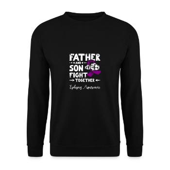 Father and son fight together, epilepsy awareness - Unisex Sweatshirt - black - Front - Alina (178cm) & Michal (187cm)