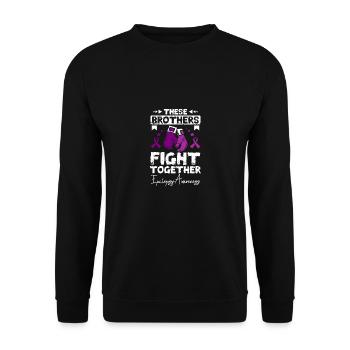 These brothers fight together, epilepsy awareness - Unisex Sweatshirt - black - Front - Alina (178cm) & Michal (187cm)