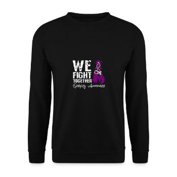 We fight together, epilepsy awareness - Unisex Sweatshirt - black - Front - Alina (178cm) & Michal (187cm)