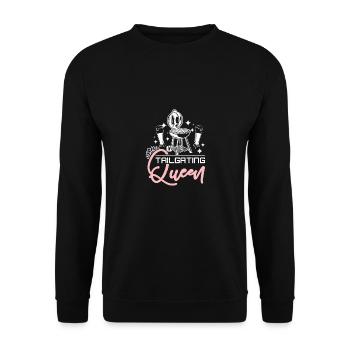Girl Tailgating Queen - Unisex Pullover - Schwarz - Vorne - Alina (178cm) & Michal (187cm)