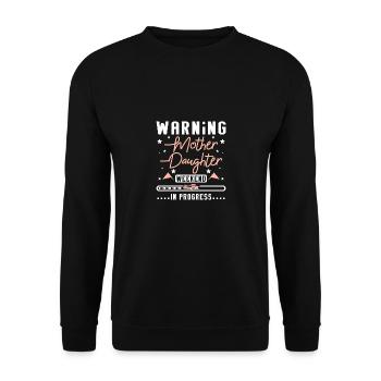 Week-end Mère Fille en cours - Sweat-shirt Unisexe - noir - Devant - Alina (178cm) & Michal (187cm)