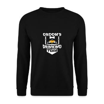 Groomsmen Groom's drinking team - Unisex Pullover - Schwarz - Vorne - Alina (178cm) & Michal (187cm)