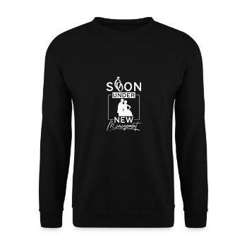 Groomsmen soon under new management - Unisex Sweatshirt - black - Front - Alina (178cm) & Michal (187cm)