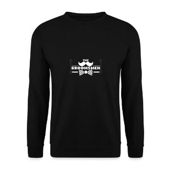 Groom Bridal Wedding Squad Party The Groomsmen - Unisex Sweatshirt - black - Front - Alina (178cm) & Michal (187cm)
