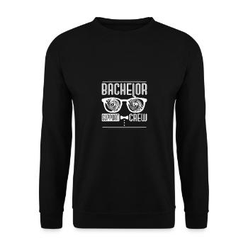 Groom Wedding Squad Party Bachelor Support Crew - Unisex Pullover - Schwarz - Vorne - Alina (178cm) & Michal (187cm)