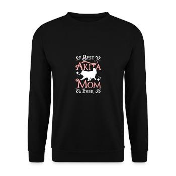 Best Akita mom ever - Unisex Pullover - Schwarz - Vorne - Alina (178cm) & Michal (187cm)