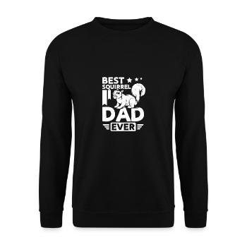 Best squirrel dad ever - Unisex Pullover - Schwarz - Vorne - Alina (178cm) & Michal (187cm)