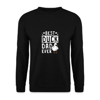 Canard plus loin Meilleur papa canard pékin de tous les temps - Sweat-shirt Unisexe - noir - Devant - Alina (178cm) & Michal (187cm)