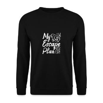 My escape plan playing cymbals - Unisex Sweatshirt - black - Front - Alina (178cm) & Michal (187cm)