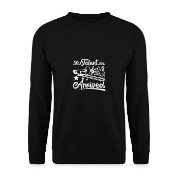 Trombone the talent has arrived trombonist - Unisex Pullover - Schwarz - Vorne - Alina (178cm) & Michal (187cm)