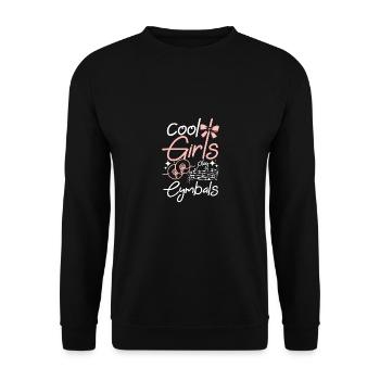 Cool girls play Cymbals - Unisex Sweatshirt - black - Front - Alina (178cm) & Michal (187cm)