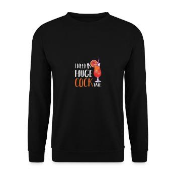 J’ai besoin d’un énorme cocktail - Sweat-shirt Unisexe - noir - Devant - Alina (178cm) & Michal (187cm)