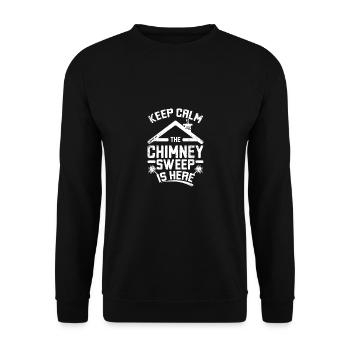 Restez calme, le ramoneur est là - Sweat-shirt Unisexe - noir - Devant - Alina (178cm) & Michal (187cm)