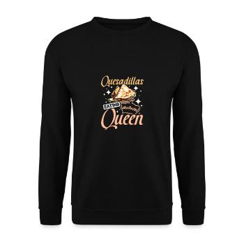 Quesadillas eating queen - Unisex Sweatshirt - black - Front - Alina (178cm) & Michal (187cm)